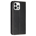 iPhone 14 Pro Max Wallet Case - Carbon Fiber - Black