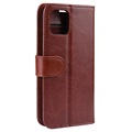 iPhone 11 Pro Max Wallet Case with Magnetic Closure - Brown