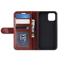 iPhone 11 Pro Max Wallet Case with Magnetic Closure - Brown