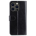 iPhone 14 Pro Wallet Case with Stand Feature - Black