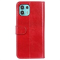 Motorola Edge 20 Lite Wallet Case with Kickstand Feature - Red