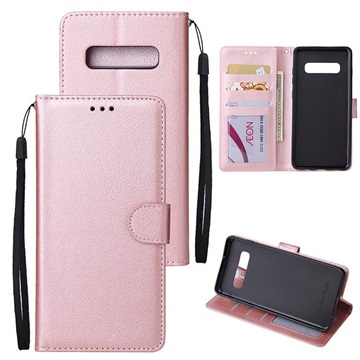 Samsung Galaxy S10+ Wallet Case with Stand Feature - Rose Gold