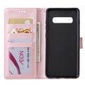 Samsung Galaxy S10+ Wallet Case with Stand Feature - Rose Gold