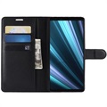 Sony Xperia 1 Wallet Case with Stand Feature - Black
