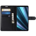 Sony Xperia 1 Wallet Case with Stand Feature - Black
