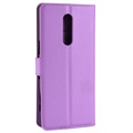 Sony Xperia 1 Wallet Case with Stand Feature - Purple