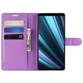 Sony Xperia 1 Wallet Case with Stand Feature - Purple