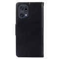 Oppo Find X5 Pro Wallet Case with Magnetic Closure - Black