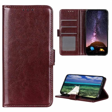 Sony Xperia 10 IV Wallet Case with Magnetic Closure - Brown