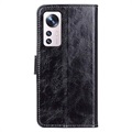 Xiaomi 12 Pro Wallet Case with Magnetic Closure - Black