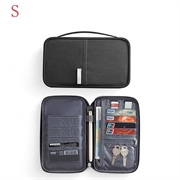 Water-Resistant Travel Wallet & Card Holder with Handle - Black