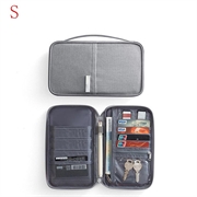 Water-Resistant Travel Wallet & Card Holder with Handle - Grey