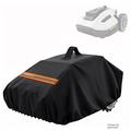 Waterproof 420D Oxford Fabric Robotic Lawn Mower Cover - 83x62x43cm - Black / Orange