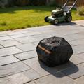 Waterproof 420D Oxford Fabric Robotic Lawn Mower Cover - 83x62x43cm - Black / Orange