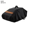 Waterproof 600D Oxford Fabric Robotic Lawn Mower Cover - 56x43x31cm - Black / Orange