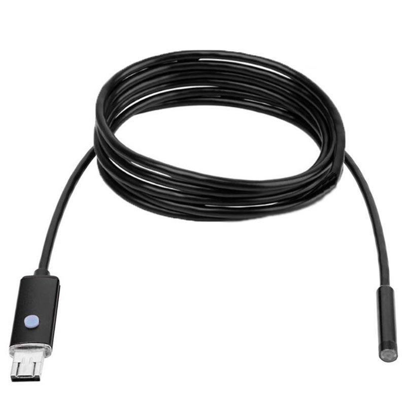 Android, PC Waterproof 8mm USB Endoscope Camera AN99 2m Black