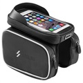 Waterproof Bicycle Bag with Detachable Smartphone Pouch SZ-009 - Black