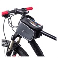 Waterproof Bicycle Bag with Detachable Smartphone Pouch SZ-009 - Black