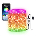 Waterproof Bluetooth LED String Fairy Lights - 20m