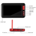 Waterproof HD Endoscope Camera with LCD Display & Holder - 10m