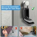 Waterproof Key Lock Box with Hook - 4-12 Digit Mechanical Password Lock - Black