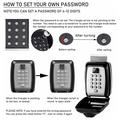 Waterproof Key Lock Box with Hook - 4-12 Digit Mechanical Password Lock - Grey