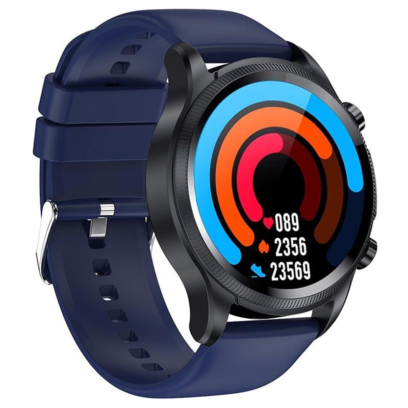 Waterproof Sports Smart Watch with ECG E400 TPU Strap Blue