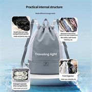 Waterproof Swim Backpack with Dry-Wet Separation for Beach - Grey