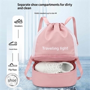 Waterproof Swim Backpack with Dry-Wet Separation for Beach - Pink