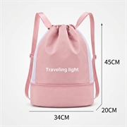Waterproof Swim Backpack with Dry-Wet Separation for Beach - Pink