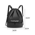 Waterproof Swim Backpack with Dry-Wet Separation for Beach - Black