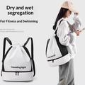 Waterproof Swim Backpack with Dry-Wet Separation for Beach - White