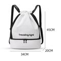 Waterproof Swim Backpack with Dry-Wet Separation for Beach - White