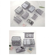 Waterproof Travel Storage Bags Set - 8 Pcs. - Grey
