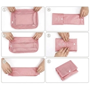 Waterproof Travel Storage Bags Set - 8 Pcs. - Pink