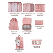 Waterproof Travel Storage Bags Set - 8 Pcs. - Pink