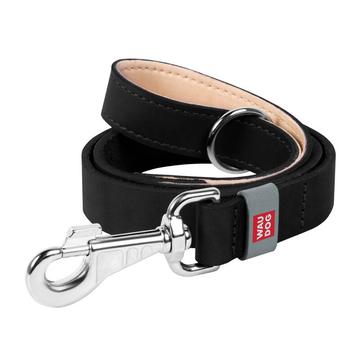 Waudog Classic Leather Dog Leash - 20mm, 122cm - Black