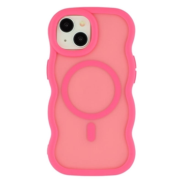 iPhone 15 Plus/14 Plus Wave-Edge Magnetic Hybrid Case - Hot Pink