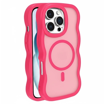 iPhone 16 Pro Max Wave-Edge Magnetic Hybrid Case - Hot Pink