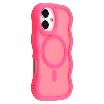 iPhone 17 Wave-Edge Magnetic Hybrid Case - Hot Pink