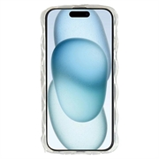 iPhone 15 Wavy-Edge Oil-Painting TPU Case - Flowers