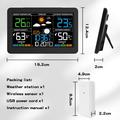 Weather Station with Danish Lanugage and Large Color Display - Black