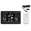 Weather Station with Danish Lanugage and Large Color Display - Black