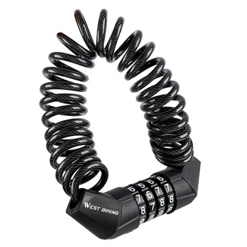 West Biking Anti-Theft Security Bike Lock with 4-Digit Code