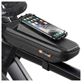 West Biking Bicycle Top Tube Bag with Phone Holder - 4"-6.5" - Black