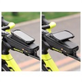 West Biking Bicycle Top Tube Bag with Phone Holder - 4"-6.5" - Black