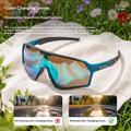 West Biking YP0703201-202 Kids Photochromic Cycling Glasses - Cyan