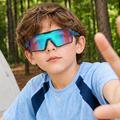 West Biking YP0703201-202 Kids Photochromic Cycling Glasses - Sea Shell Blue