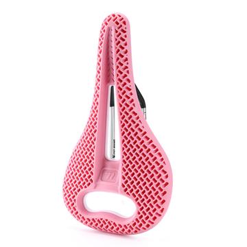 West Biking YP08012653D Honeycomb Hollow Bike Saddle - Pink