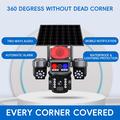 WiFi Solar Powered 3-Lens PTZ Security Camera with Smart Alarm System